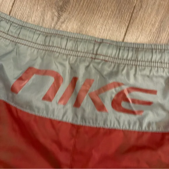 Vintage Nike Men's Maroon Athletic Swim Shorts with Swoosh 90s - Picture 4 of 6